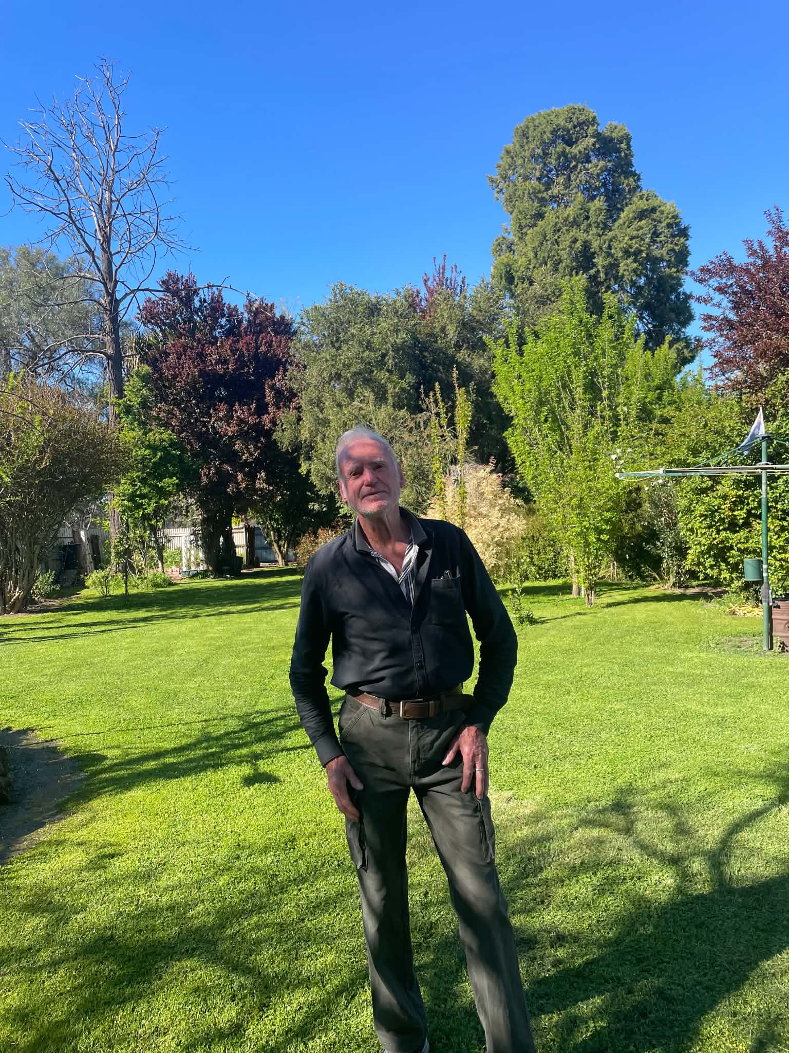 David standing in his garden in Natimuk, Victoria